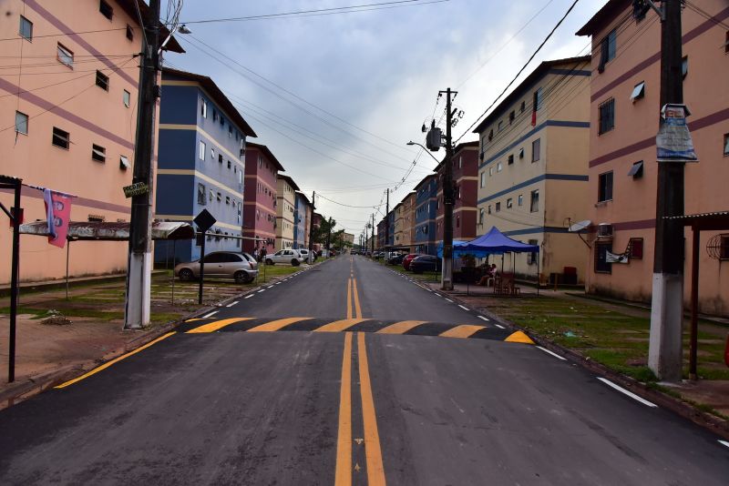 Residencial Portal do Aurá II, rua pavimentada