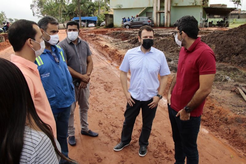 Visita técnica nas obras do trecho do Canal Maguariaçu – Passagem Itabira com a rua Cavalcante