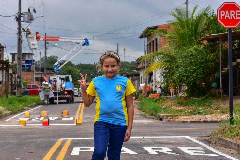 Inauguração asfáltica das ruas do Conjunto Parque Vitória Local: Estrada do Icuí, ruas do entorno da UPA