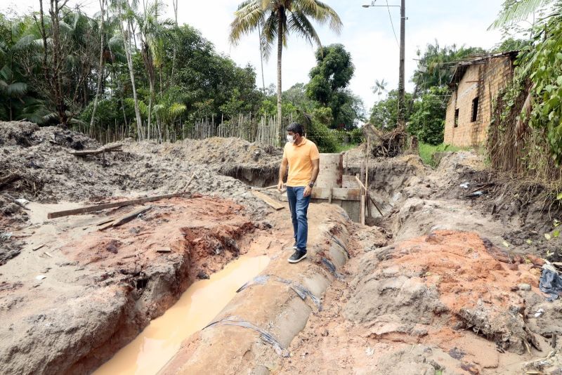 Visita Técnica as Obras de Infraestrutura Viária no Curuçambá - Drenagem e Esgoto na rua Guedes