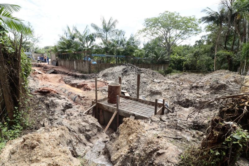 Visita Técnica as Obras de Infraestrutura Viária no Curuçambá - Drenagem e Esgoto na rua Guedes