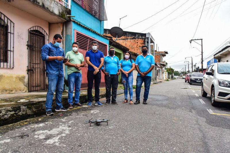 Voo Inaugural de Drone  para estudo Regularização Fundiária na Area do Falcolandia