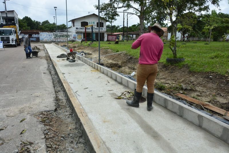 Obras no Bosque Marajoara no Conjunto Júlia Seffer