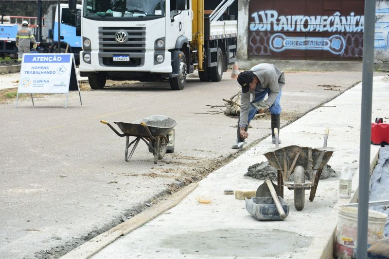 Obras no Bosque Marajoara no Conjunto Júlia Seffer