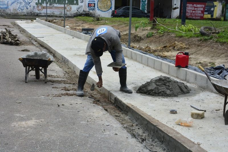 Obras no Bosque Marajoara no Conjunto Júlia Seffer