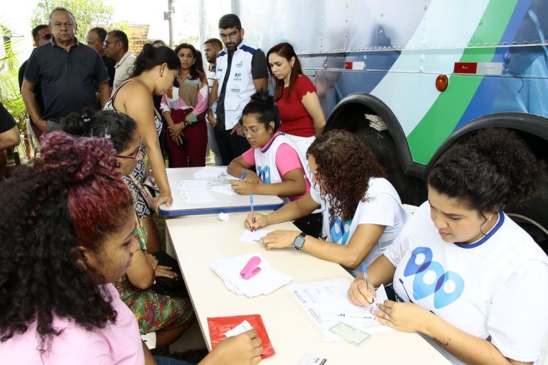 Visita ao Projeto Prefeitura em Movimento no bairro do Aurá