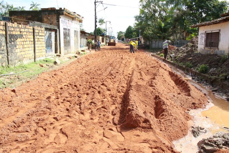 Visita as Obras da rua Chico Mendes no Aurá