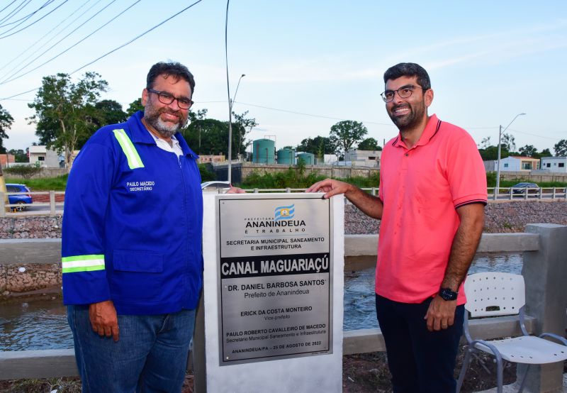 Entrega da Última etapa do canal Maguariaçu, entre rua Itabira e avenida Cláudio Sanders