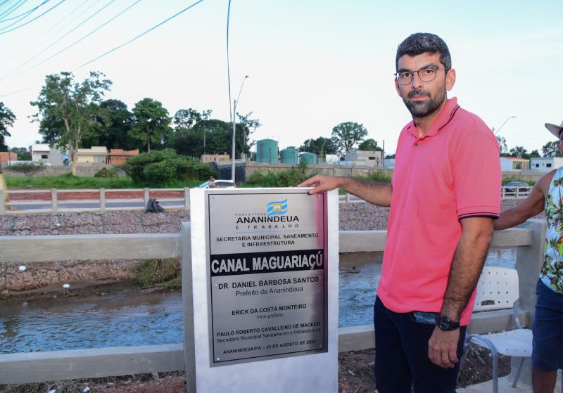 Entrega da Última etapa do canal Maguariaçu, entre rua Itabira e avenida Cláudio Sanders