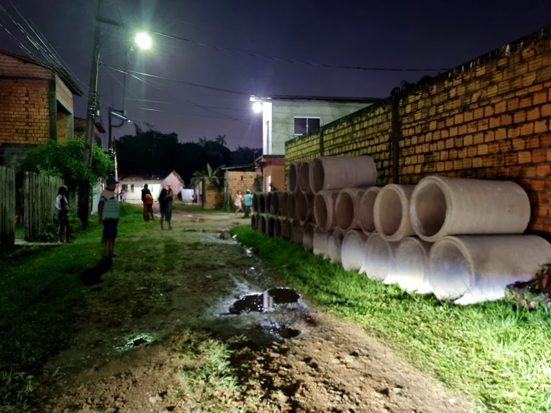 Assinatura de O.S para as obras de Saneamento Básico das ruas Fabiano Rodrigues, Belo Horizonte e Passagem Bento, no bairro Águas Lindas