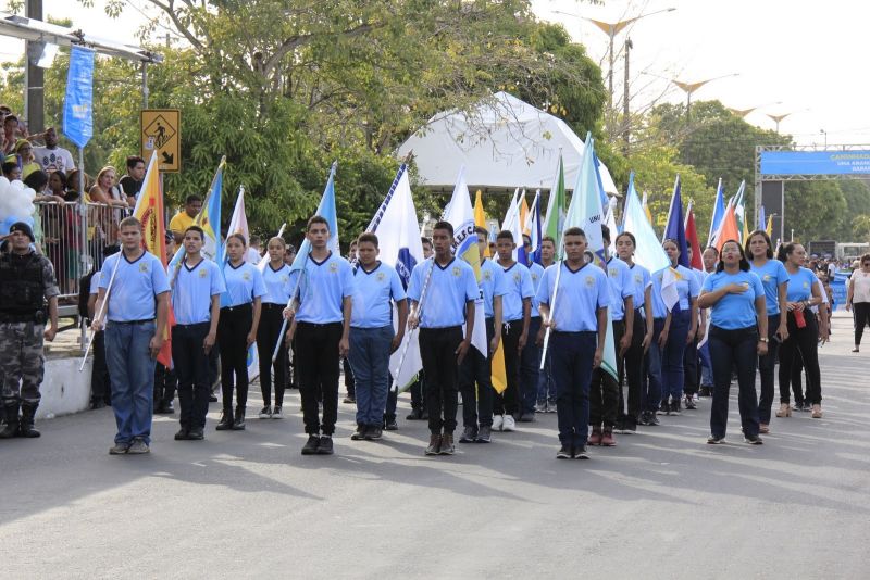 Caminhada Escolar em Alusão à Independência do Brasil lado Norte na Arterial 18