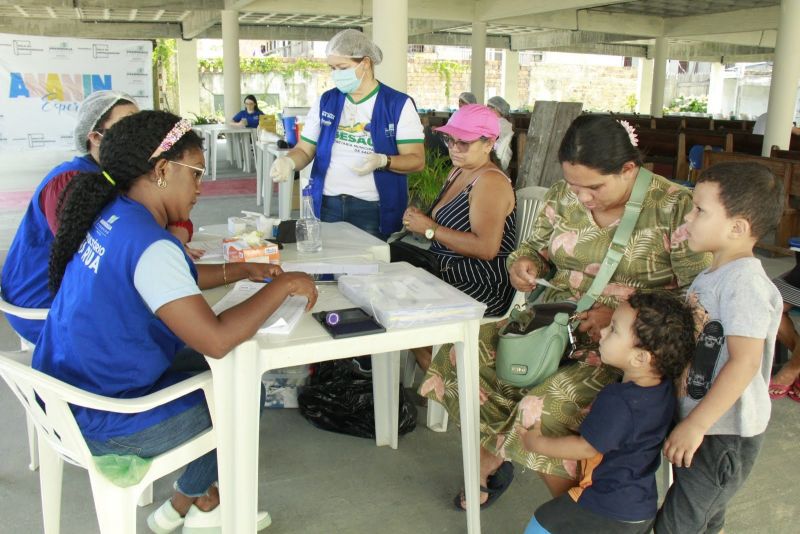 Atendimento do Programa Consultório na rua, diversos serviços de saúde para a comunidade do Jaderlândia – Paroquia Cristo Peregrino no bairro Jaderlândia