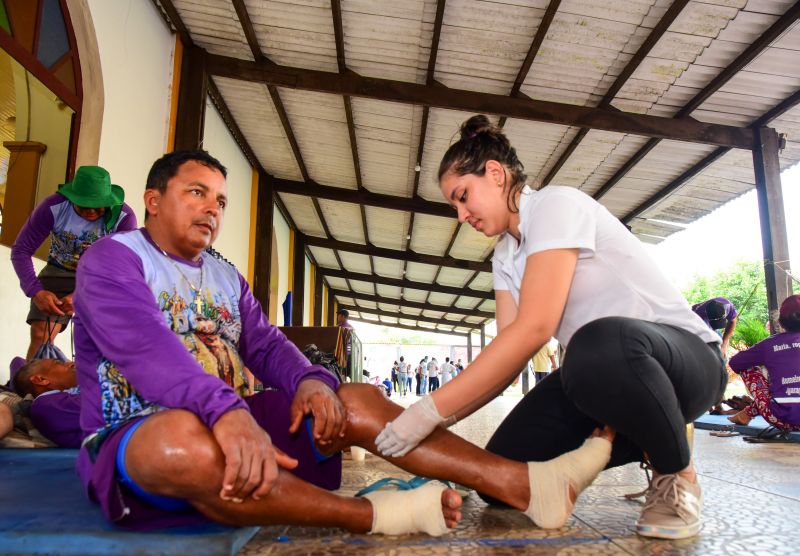 Ponto de apoio para Romeiros no Colégio Salesiano Nossa Senhora Do Carmo e Defesa Civil no Mercado Central de Ananindeua