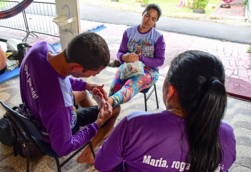 Ponto de apoio para Romeiros no Colégio Salesiano Nossa Senhora Do Carmo e Defesa Civil no Mercado Central de Ananindeua