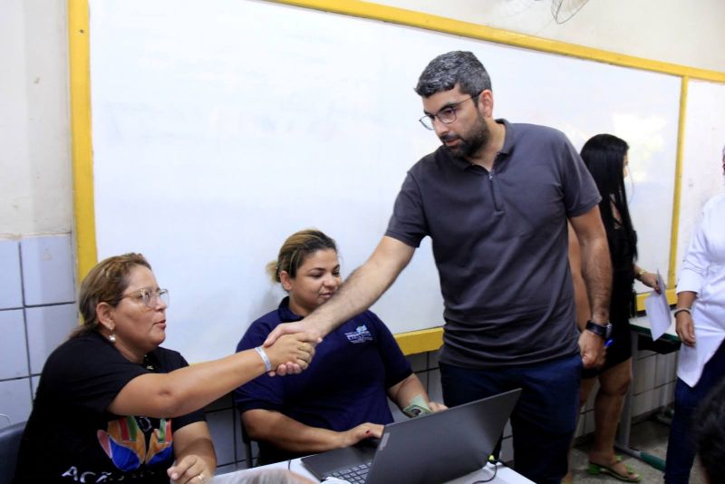 Programação CRAS na Comunidade com Serviços Sociais na escola Yacta Rabelo no loteamento Park Anne na Águas Lindas