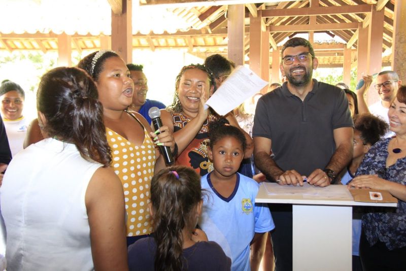 Assinatura de Ordem de Serviço para Reforma da 61ª Unidade de Educação EMEF Manoel Gregorio Rosa Filho na comunidade Abacatal