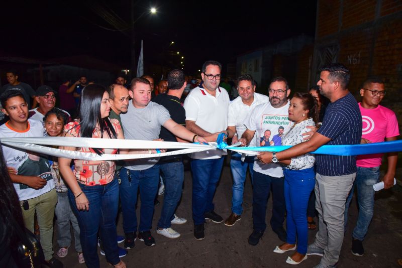 Inauguração das ruas do Conjunto Warislândia no Bairro Icuí Laranjeira, Alamedas A, B, C, D, rua José Nicolas e Passagem Alacid Nunes