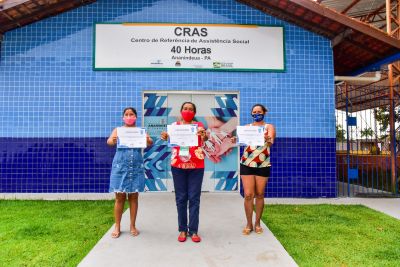 galeria: Entrega de Certificação dos cursos artesanais de panificação e biojoias; curso de pintura em tecidos. CRAS 40 horas