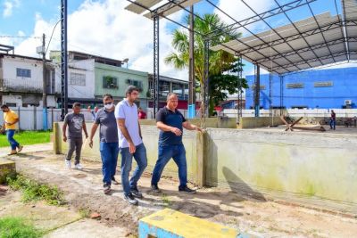 notícia: Prefeito visita obras de construção da nova praça da Cidade Nova 2