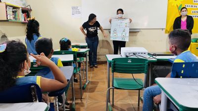 notícia: Maio Laranja: Alunos participam de ações de conscientização