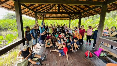 notícia: Colônia de Férias faz caminhada ecológica no Parque do Utinga