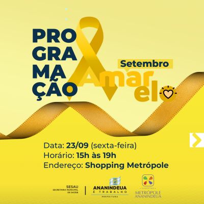 notícia: Prefeitura de Ananindeua promoverá evento alusivo ao Setembro Amarelo