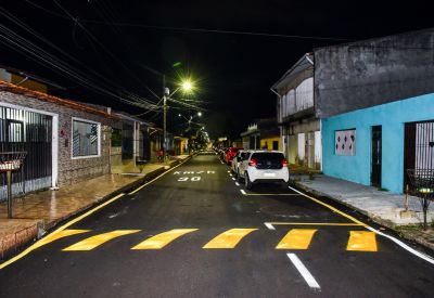 notícia: Prefeitura entrega mais duas ruas asfaltadas e sinalizadas na Cidade Nova IV.