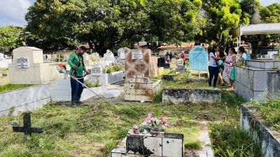 notícia: Cemitérios públicos de Ananindeua são preparados para Dia de Finados