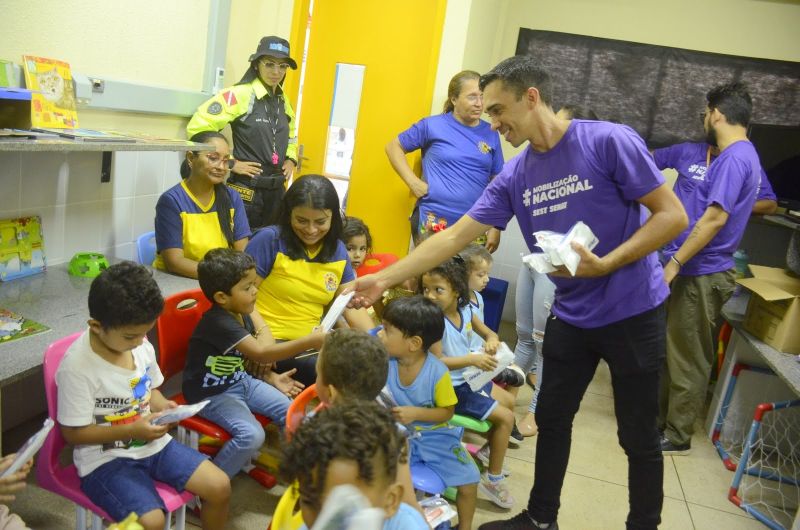 Educação de Trânsito na escola Girassol