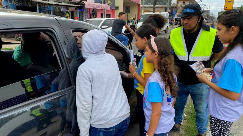 Educação de Trânsito na Escola Clovis De Souza Begot na Águas Lindas