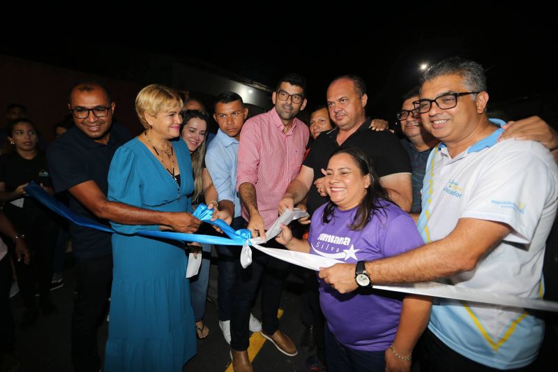 Inauguração de ruas da 5ª Brigada, pavimentadas, sinalizadas e com nova iluminação led no conjunto Carlos Marighela no Aurá