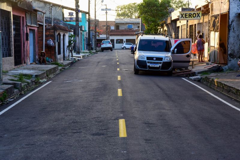 Inauguração asfáltica no bairro do Paar com Asfalto Novo e Sinalização Viária