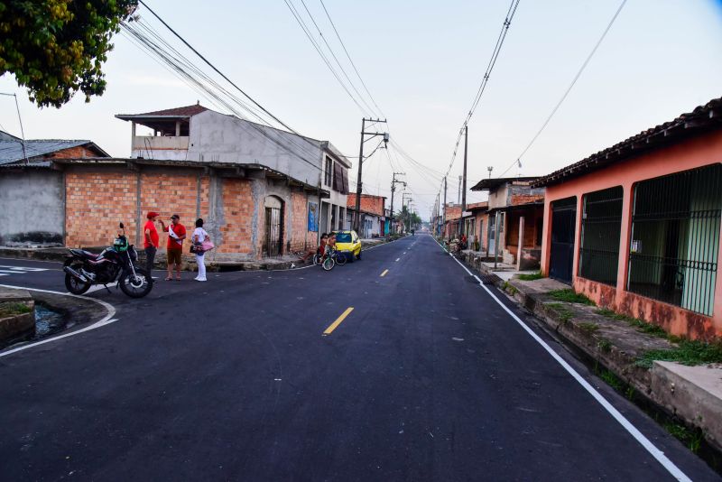 Inauguração asfáltica no bairro do Paar com Asfalto Novo e Sinalização Viária