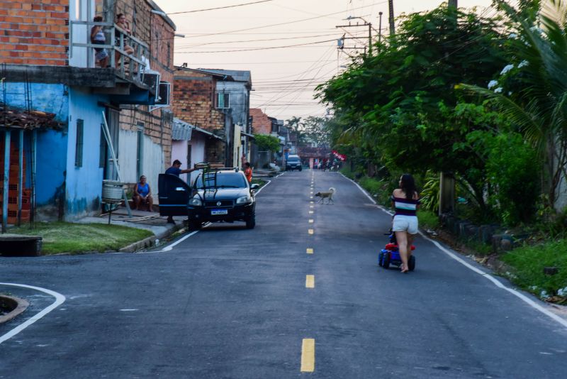 Inauguração asfáltica no bairro do Paar com Asfalto Novo e Sinalização Viária