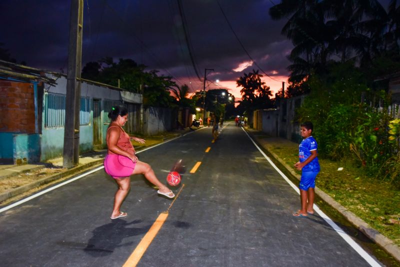 Inauguração asfáltica das ruas Décima Quinta e Décima Sexta no bairro do Aurá