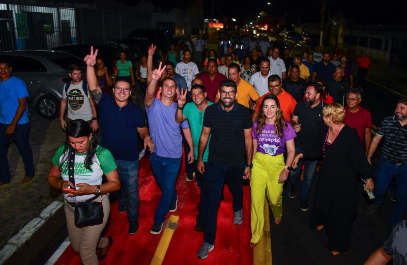 Inauguração da nova avenida Cláudio Sanders no bairro Centro, totalmente Recapeada, sinalizada e com iluminação em led