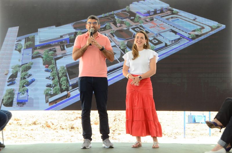 Assinatura de ordem serviço para construção 1ª Escola do Município que funcionará em tempo Integral EMEF Parque Eco Escola