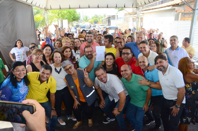 Assinatura de ordem serviço para construção 1ª Escola do Município que funcionará em tempo Integral EMEF Parque Eco Escola