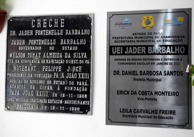 Inauguração da Unidade de Educação Infantil Jader Barbalho – Travessa We 45B, Nº8 – Cidade Nova Vlll