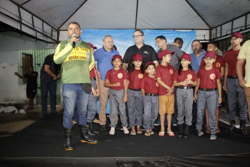 Inauguração de ruas Pavimentadas no Bairro de Águas Lindas. Alameda Bento, passagem Fabiano Rodrigues e passagem Novo Horizonte