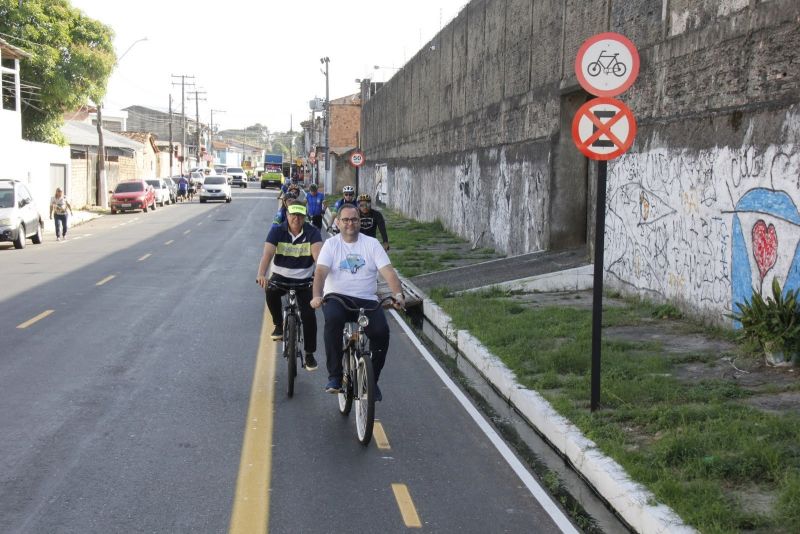 Cicleata de Inauguração da Nova Av. Arterial 04, e SN 19 com Asfalto Novo, Sinalização Viária, Ciclofaixa e Iluminação Publica em Led na Cidade Nova IV e Cidade Nova V