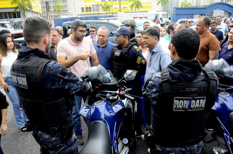 Ato de entrega de motos destinadas ao Motopatrulhamento da Guarda Civil Municipal de Ananindeua