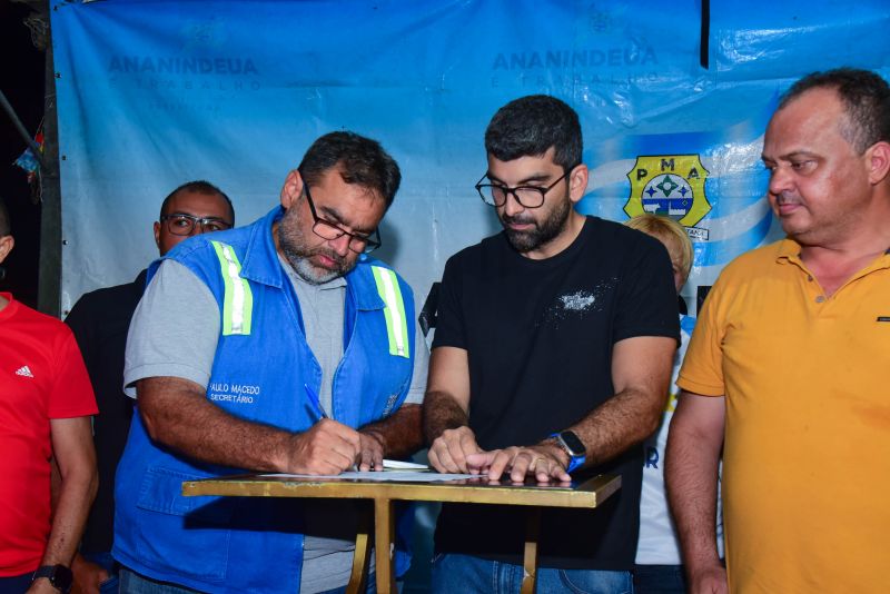 Assinatura de ordem de serviço para recapeamento asfáltico da avenida Belém, rua Rio Purus, rua Capanema, rua Madureira e Alameda Muaná