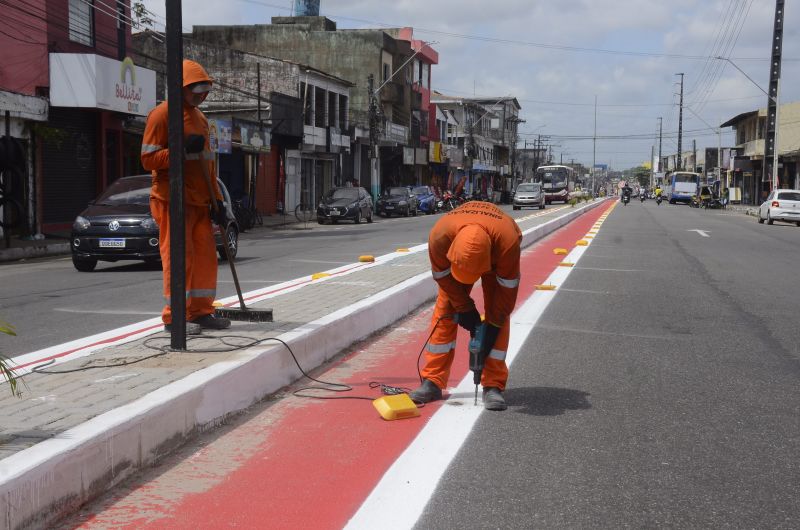 Serviço de pintura e sinalização da Sn 21