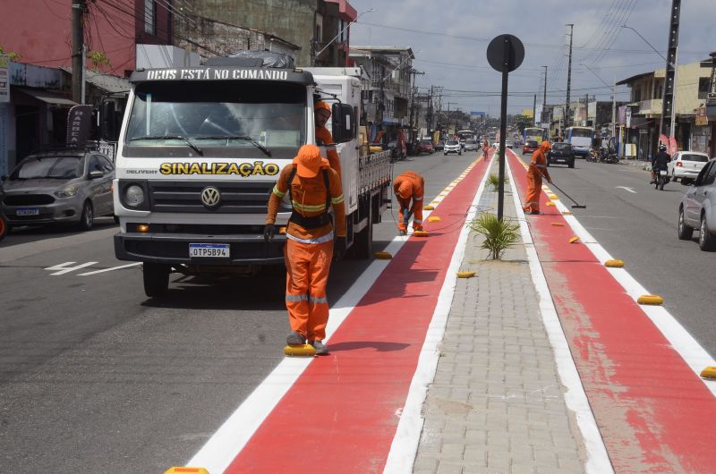 Serviço de pintura e sinalização da Sn 21