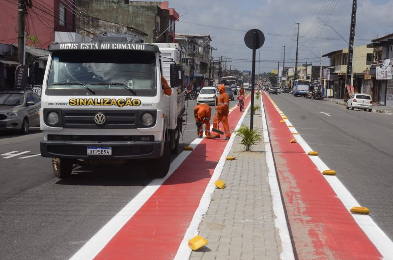 Serviço de pintura e sinalização da Sn 21