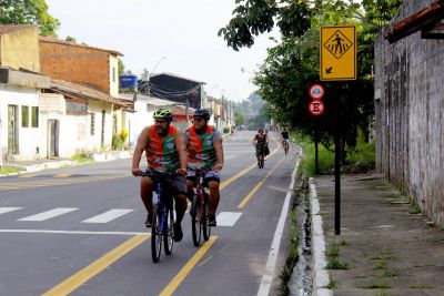 galeria: Cicleata de Inauguração da Nova Av. Arterial 04, e SN 19 com Asfalto Novo, Sinalização Viária, Ciclofaixa e Iluminação Publica em Led na Cidade Nova IV e Cidade Nova V