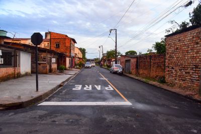 galeria: Inauguração Asfáltica das ruas da Comunidade Padre Cícero, Tio Patinhas Área I no bairro Águas Lindas