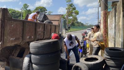 notícia: 5 toneladas de pneus são recolhidos pela SEURB