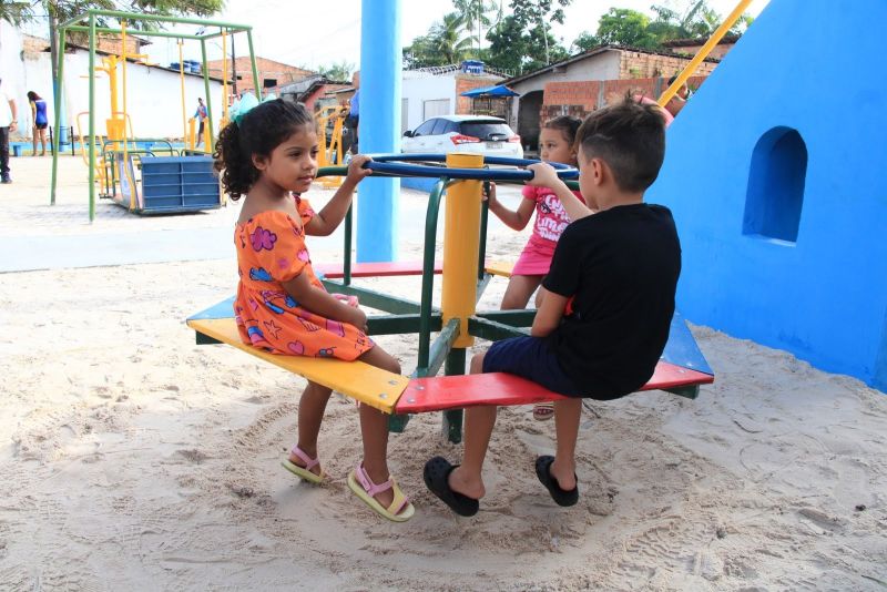 Inauguração da Praça Warislândia, totalmente revitalizada com acessibilidade, academia e playground no Icuí Guajará